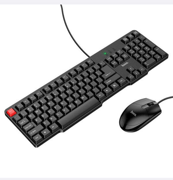 Hoco Wired USB Business Keyboard and Mouse set English Version-(GM16)