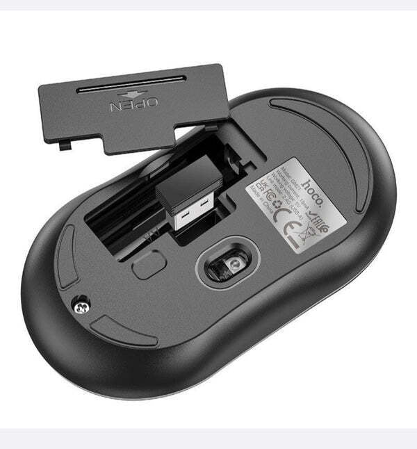 Wireless Ergonomic Mouse HOCO GM21 Platinum 2.4G Black-Yellow