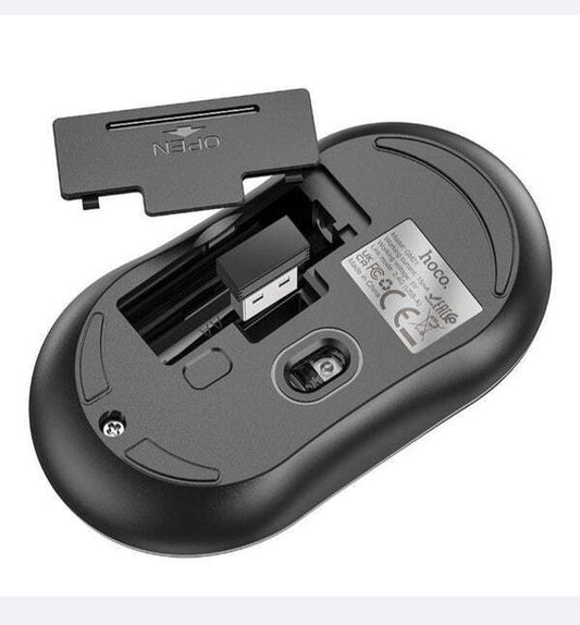 Wireless Ergonomic Mouse HOCO GM21 Platinum 2.4G Black-Yellow